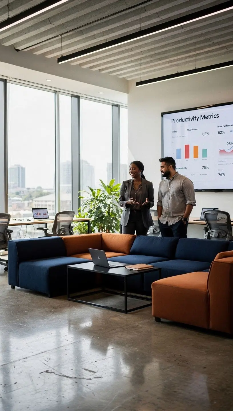 Zaaranżowane miejsce do relaksu z wygodnymi fotelami i strefą ciszy.